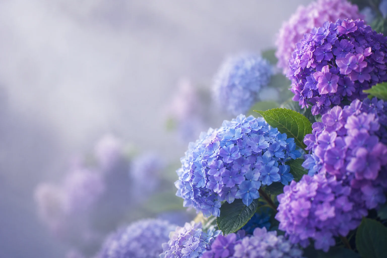 Hydrangea and summer greenery in Japan